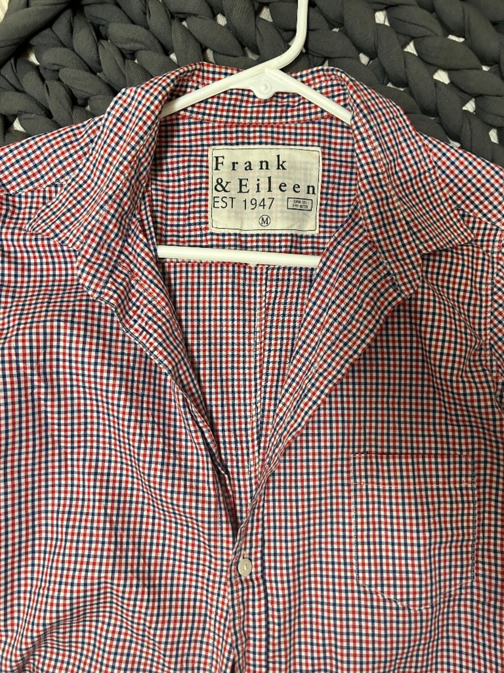 Frank & Eileen Red, Blue & White Check Shirt Barry Medium
